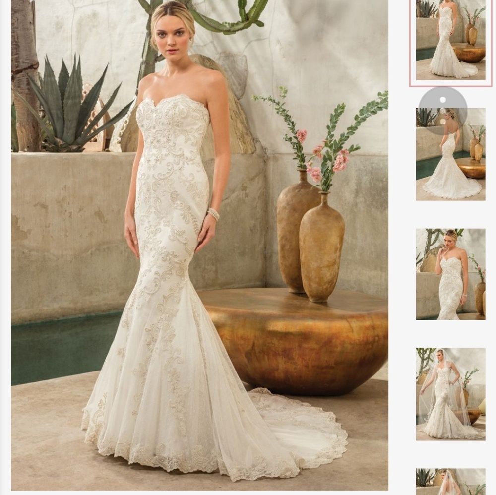 👰🏼Casablanca Ivory Mermaid Wedding Dress🥂❤️